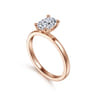 Paula - 14K Rose Gold Oval Diamond Engagement Ring