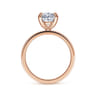 Paula - 14K Rose Gold Oval Diamond Engagement Ring