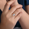 Paula - 14K Rose Gold Oval Diamond Engagement Ring