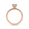 Paula - 14K Rose Gold Pear Shape Diamond Engagement Ring