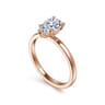 Paula - 14K Rose Gold Pear Shape Diamond Engagement Ring