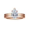 Paula - 14K Rose Gold Pear Shape Diamond Engagement Ring
