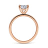 Paula - 14K Rose Gold Princess Cut Diamond Engagement Ring