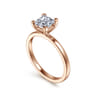 Paula - 14K Rose Gold Princess Cut Diamond Engagement Ring