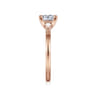 Paula - 14K Rose Gold Princess Cut Diamond Engagement Ring