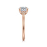Ericka - 14K Ros+D145e Gold Round Diamond Engagement Ring - 0.12 ct