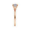 Ali - 14K Rose Gold Round Diamond Engagement Ring