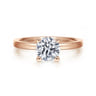 Paula - 14K Rose Gold Round Diamond Engagement Ring