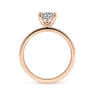 Paula - 14K Rose Gold Round Diamond Engagement Ring