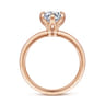 Emma - 14K Rose Gold 6 Prong Round Solitaire Engagement Ring