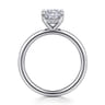 Elia - 14K White Gold Solitaire Cushion Cut Diamond Engagement Ring - 0.05 ct