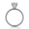 Cari - 14K White Gold Cushion Diamond Engagement Ring - 0.06 ct