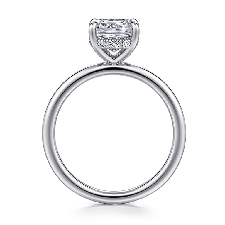 Cari - 14K White Gold Cushion Diamond Engagement Ring - 0.08 ct - Shot 2