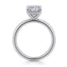 Cari - 14K White Gold Cushion Diamond Engagement Ring - 0.08 ct