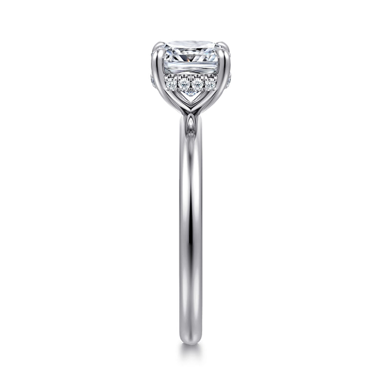 Cari - 14K White Gold Cushion Diamond Engagement Ring - 0.08 ct - Shot 5