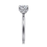 Cari - 14K White Gold Cushion Diamond Engagement Ring - 0.08 ct