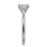 Aure - 14K White Gold Cushion Cut Solitaire Diamond Engagement Ring - 0.05 ct