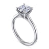Aure - 14K White Gold Cushion Cut Solitaire Diamond Engagement Ring - 0.05 ct