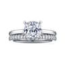 Aure - 14K White Gold Cushion Cut Solitaire Diamond Engagement Ring - 0.05 ct