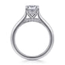 Ericka - 14K White Gold Cushion Cut Diamond Engagement Ring - 0.12 ct