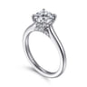 Ericka - 14K White Gold Cushion Cut Diamond Engagement Ring - 0.12 ct