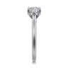 Ericka - 14K White Gold Cushion Cut Diamond Engagement Ring - 0.12 ct