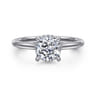 Aldon - 14K White Gold Cushion Diamond Engagement Ring - 0.08 ct
