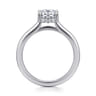 Aldon - 14K White Gold Cushion Diamond Engagement Ring - 0.08 ct