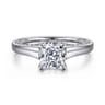 Rosey - 14K White Gold Cushion Cut Diamond Engagement Ring - 0.36 ct