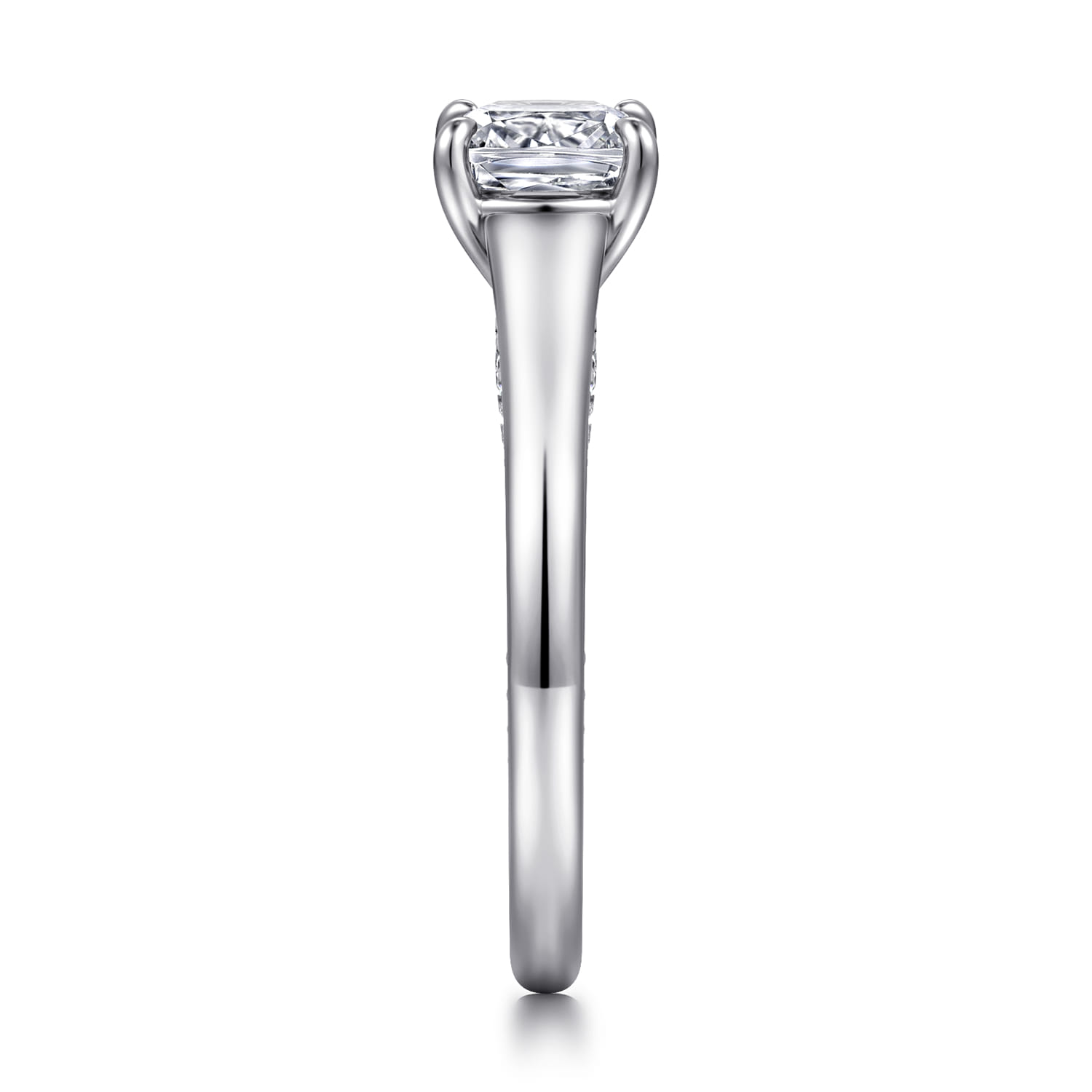 Rosey - 14K White Gold Cushion Cut Diamond Engagement Ring - 0.36 ct - Shot 4