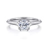 Ellis - 14K White Gold Cushion Cut Diamond Engagement Ring