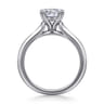 Ellis - 14K White Gold Cushion Cut Diamond Engagement Ring