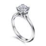 Ellis - 14K White Gold Cushion Cut Diamond Engagement Ring