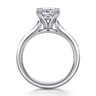 Ellis - 14K White Gold Cushion Cut Diamond Engagement Ring