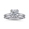 Ellis - 14K White Gold Cushion Cut Diamond Engagement Ring