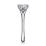 Ellis - 14K White Gold Cushion Cut Diamond Engagement Ring