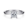 Ali - 14K White Gold Cushion Cut Diamond Engagement Ring