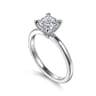 Ali - 14K White Gold Cushion Cut Diamond Engagement Ring