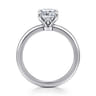 Ali - 14K White Gold Cushion Cut Diamond Engagement Ring