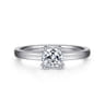 Paula - 14K White Gold Cushion Cut Diamond Engagement Ring