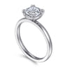 Paula - 14K White Gold Cushion Cut Diamond Engagement Ring