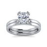 Paula - 14K White Gold Cushion Cut Diamond Engagement Ring