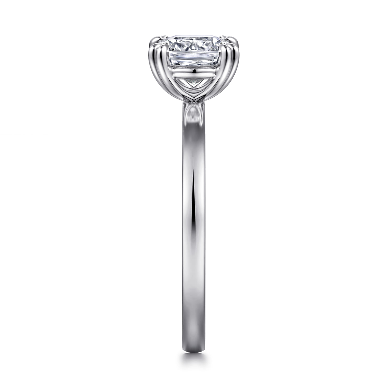 Paula - 14K White Gold Cushion Cut Diamond Engagement Ring - Shot 5