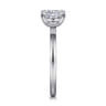 Paula - 14K White Gold Cushion Cut Diamond Engagement Ring