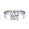 Paula - 14K White Gold Cushion Cut Diamond Engagement Ring