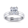 Paula - 14K White Gold Cushion Cut Diamond Engagement Ring