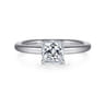 Lark - 14K White Gold Cushion Cut Solitaire Engagement Ring