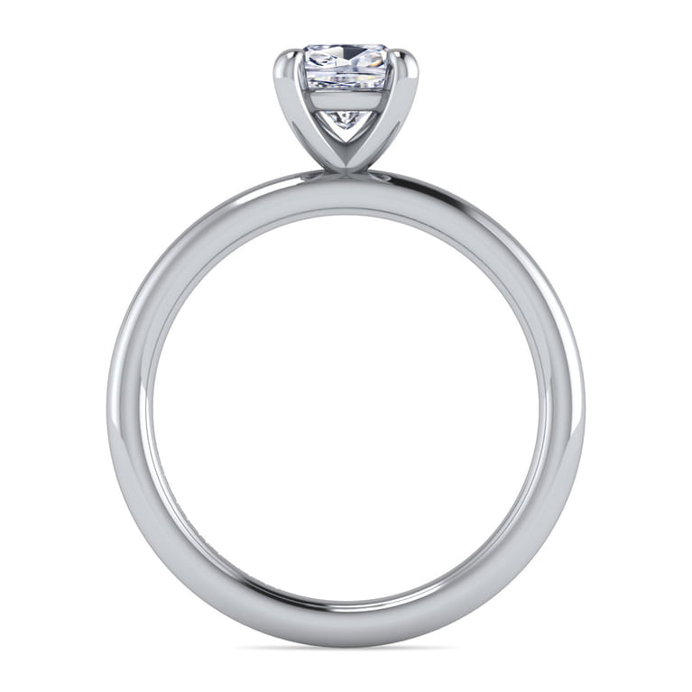 Lark - 14K White Gold Cushion Cut Solitaire Engagement Ring - Shot 2