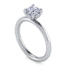 Lark - 14K White Gold Cushion Cut Solitaire Engagement Ring
