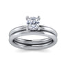 Lark - 14K White Gold Cushion Cut Solitaire Engagement Ring